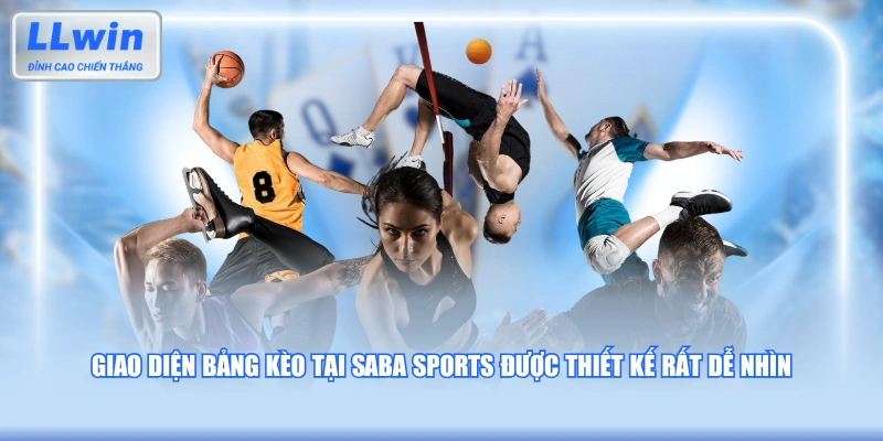 Giao diện bảng kèo tại SABA Sports được thiết kế rất dễ nhìn